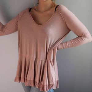 ‘We The Free’ Free People Baby Pink Long Sleeve